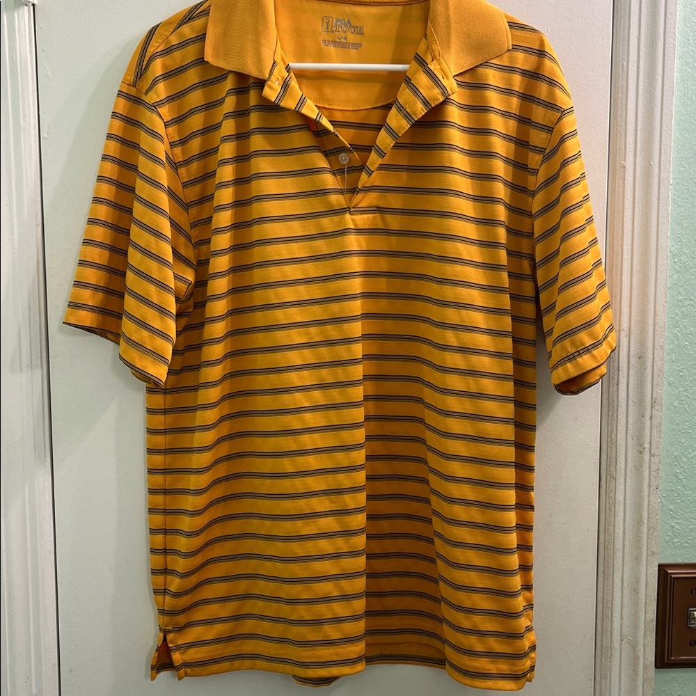 PGA Tour light orange & black Polo Shirt
